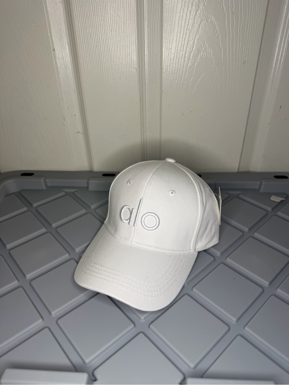 ALO Yoga Kids White Logo Baseball Cap